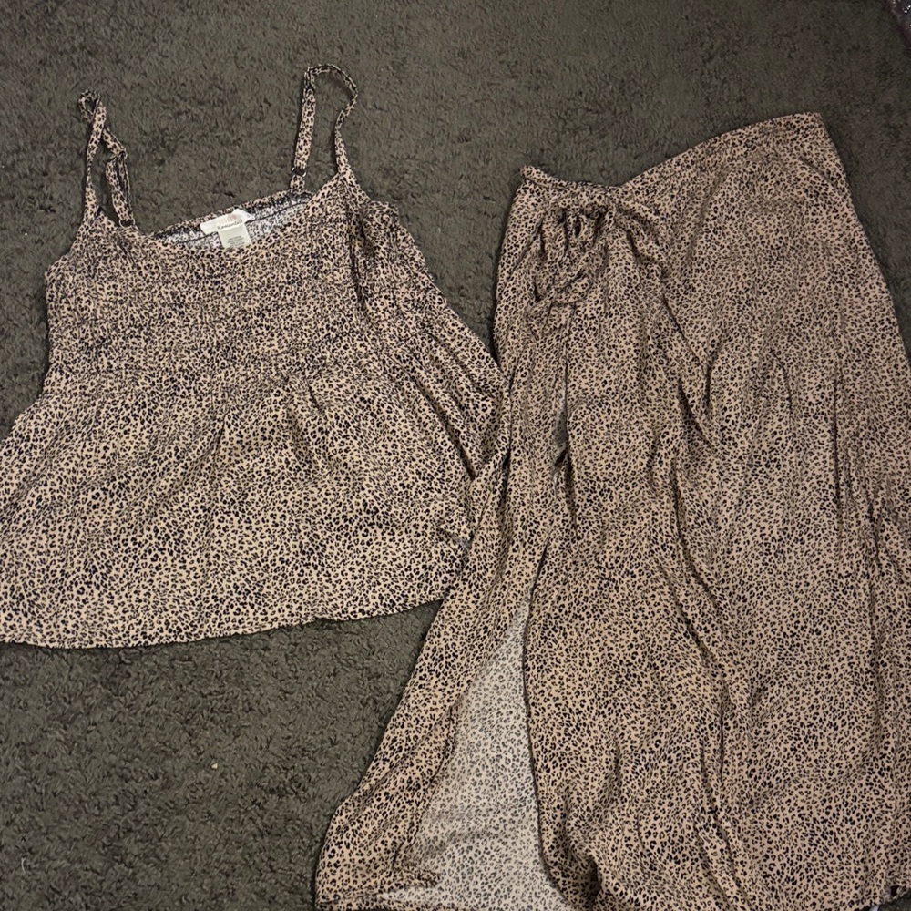 URBAN Romantics Animal Print Pajama Set